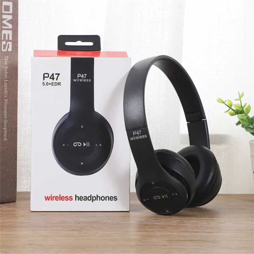 Audífono inalámbrico P47 Bluetooth - Negro