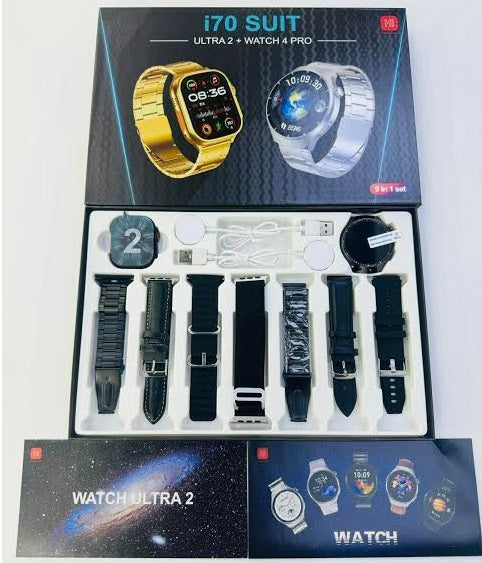 Combo 7 en 1 - 2 Smartwatch Gama alta y 7 Correas