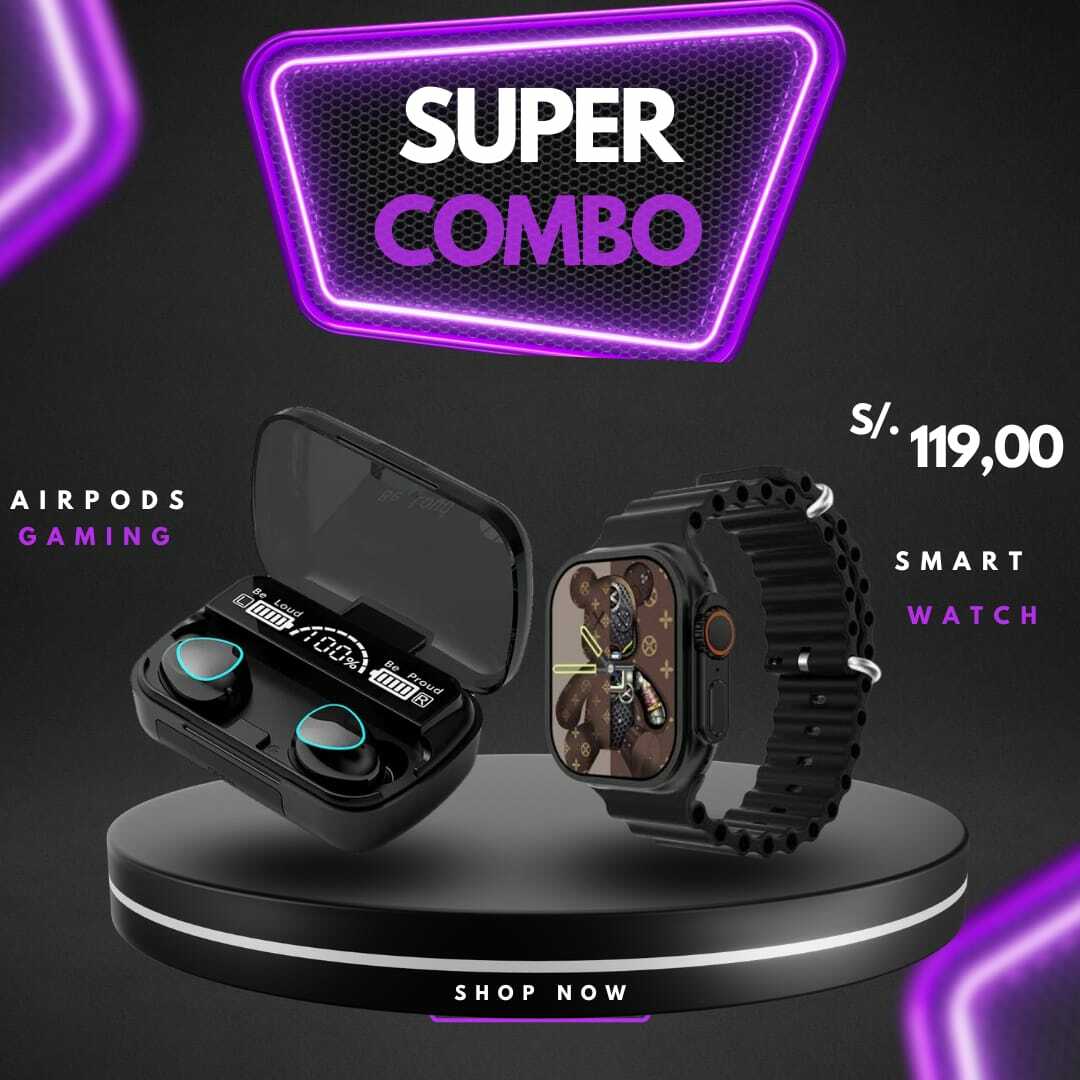 Combo Audifono M10 + Smart Watch i9 Ultra Max