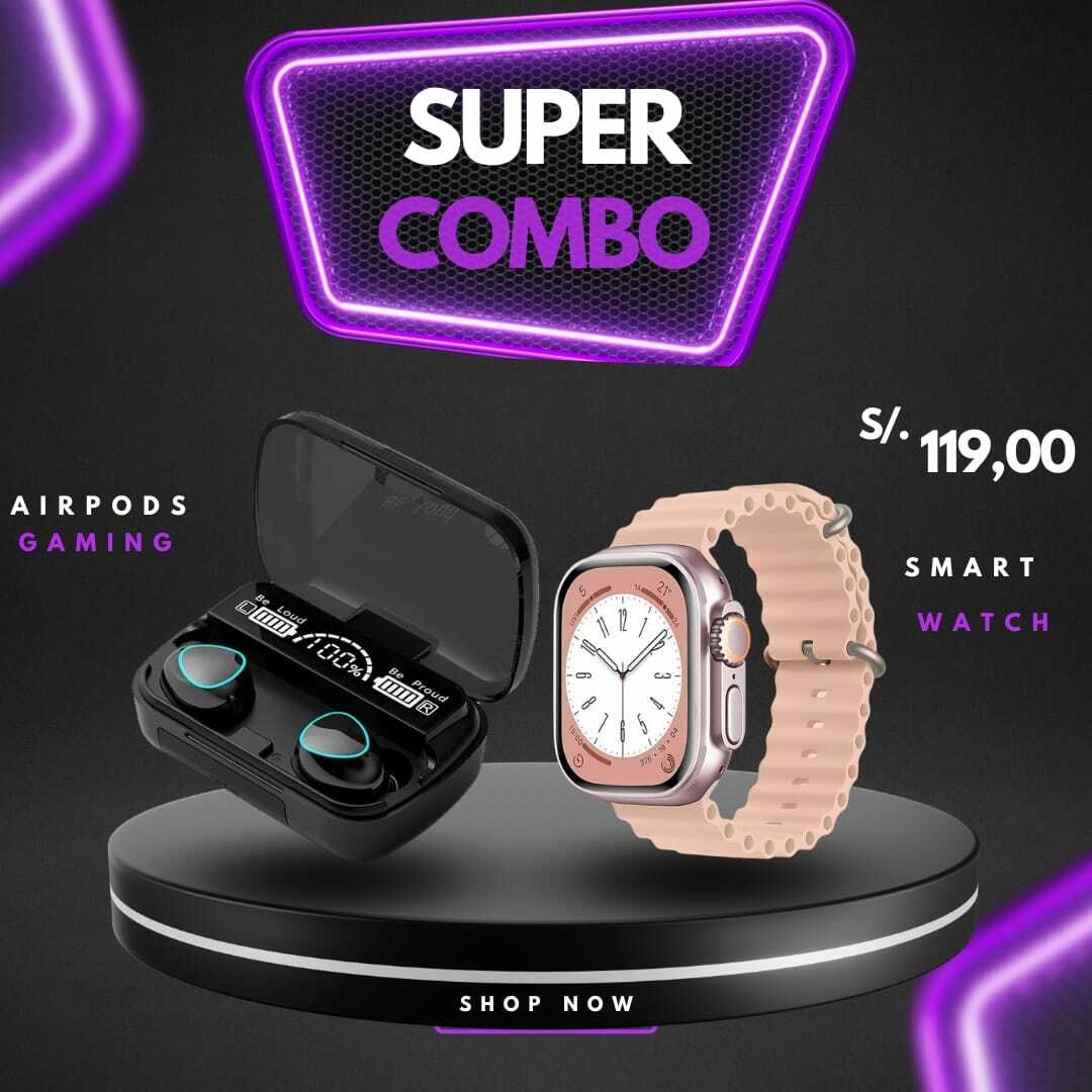 Combo Audifono M10 + Smart Watch i9 Ultra Max