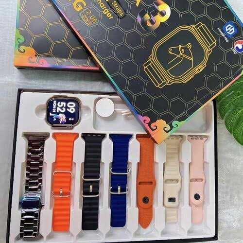 Combo P8 (8 en 1) - Smart Watch + Mini Cargador + 7 Correas