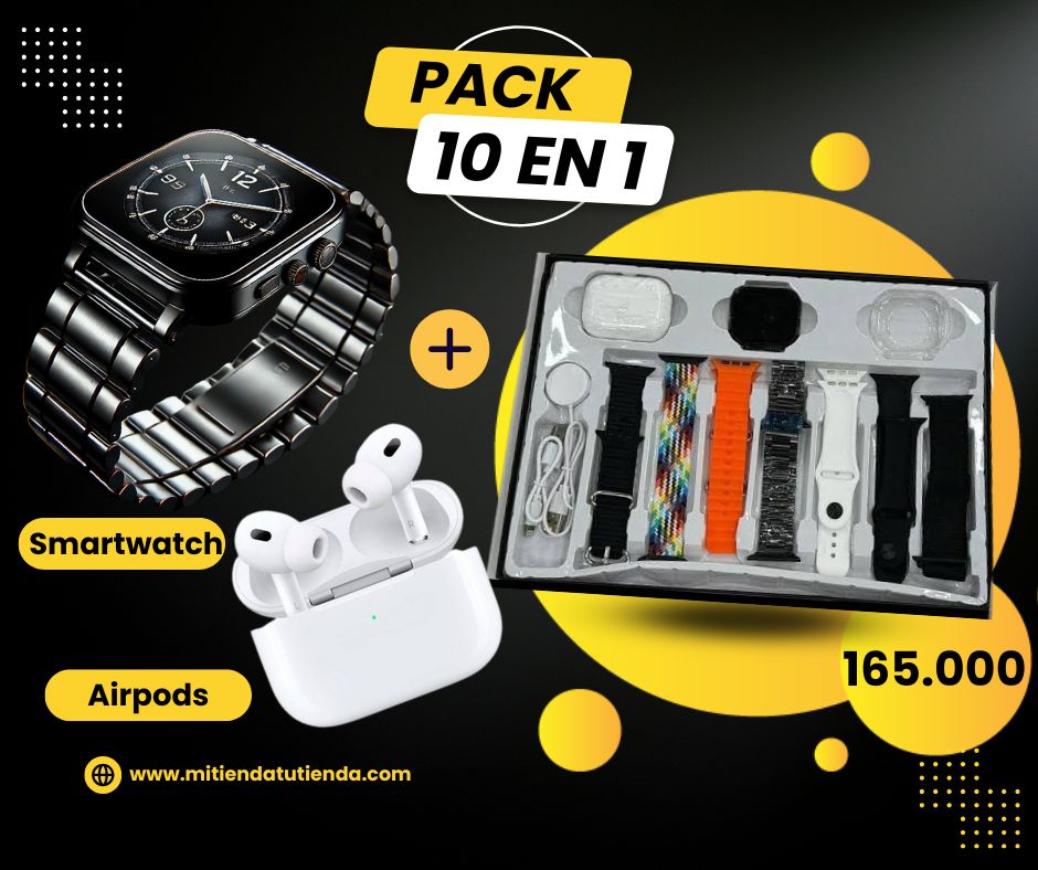 Combo C20 (10 x 1) Reloj +Audifono + 7 Pulsos + Protector