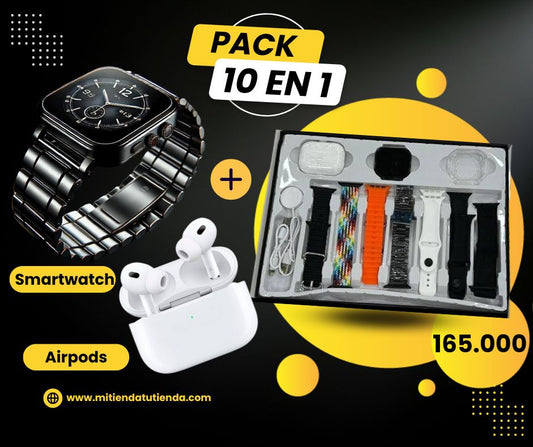 Combo C20 (10 x 1) Reloj +Audifono + 7 Pulsos + Protector